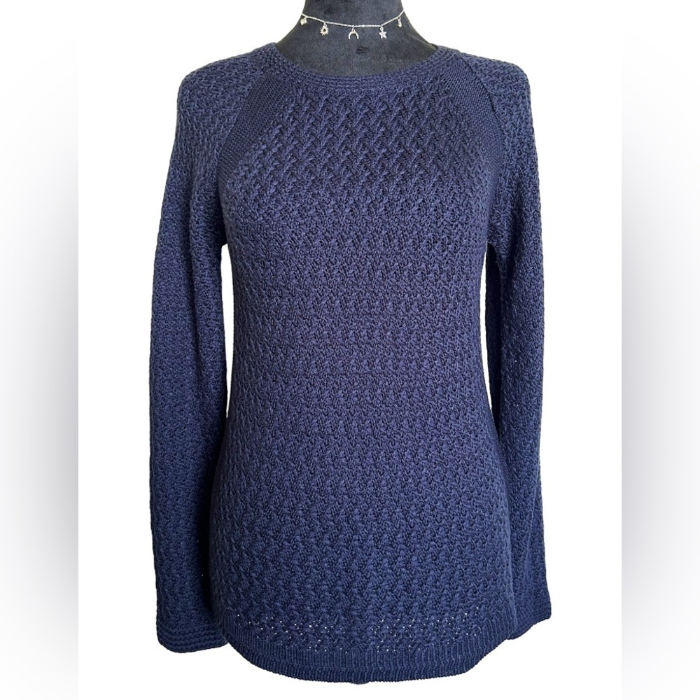 Jones New York Signature Woman’s Small Pullover Blue Sweater